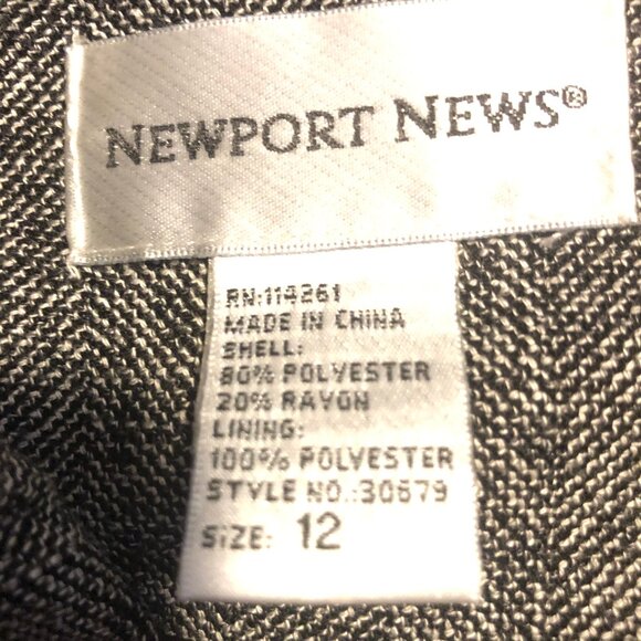 🧥 Early-2000s Newport News Jeweled Herringbone Jacket – Quiet Luxury - Picture 13 of 16